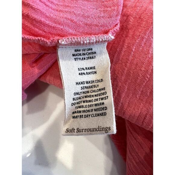 Soft Surroundings Bryn Long Sleeve Maxi Dress in Coral Size S - Picture 8 of 8